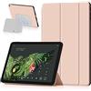Miimall Custodia Compatibile con Google Pixel Tablet, TPU Flessibile AntiGraffio Cover, Protettivo Tre-Pieghe Cavalletto, Case Protettivo Sottile Antiscivolo per Google Pixel Tablet, Rosa