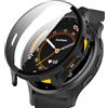 YealRed Custodia per Garmin Venu 3, Rigida in PC (Nero) | Pellicola Protettiva in Vetro Temperato per Garmin Venu 3, Protezione Completa, Resistente Ai Graffi