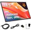 LUCKFOX 24.5″ 2K Portable Monitor with Stand for Raspberry Pi 5, 2560 x 1440 QHD, 165Hz IPS HDR, Type-C Plug & Play, Full-featured Type-C, for Raspberry Pi, Gaming Consoles, PC, Smartphone