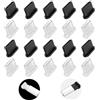 FinalCool 20 tappi di protezione USB-C per spina e cavo - antipolvere USB c tappo in silicone - protegge il connettore USB di tipo C - per smartphone laptop - nero e trasparente
