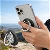 Generic Supporto ad anello per telefono, rotazione flessibile a 360° con magnetico, rimovibile, regolabile, supporto per iPhone 16-8 Pro Max Plus, smartphone, tablet e supporto magnetico per auto, nero