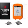 Chooee Custodia protettiva in silicone 4D per Garmin Edge 530, con pellicola protettiva per display, per bicicletta, GPS, arancione