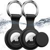 Joremx per AirTag Portachiavi, 2 Pack (2 Nero) | Impermeabile IPX8, Silicone Porta per AirTag di 1ª e 2ª Gen, Segnale Inalterato, Attaccare a Chiavi/Valigie/Collari per Cani