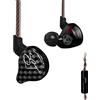 CCA KZ ZST Auricolari in-ear, doppio driver 1 BA e 1 DD, auricolari con filo, Hi-Fi, ergonomici, auricolari da gaming a 2 poli, con cavo rimovibile, per cantanti, audiofili e DJ, colore: nero