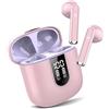 Jesebang Cuffie Bluetooth, Auricolari 5.4 con Stereo HiFi Immersivo, Auricolare | 4 HD Mic, Mini Cuffiette Bluetooth IP7 Impermeabili, Cuffie Senza Fili per iphone/samsung, LED, 30 Ore, Rosa (2026)