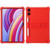 FKQLH Custodia per Redmi Pad PRO 12,1 Pollici, Silicone Morbido Skin Leggero Custodia Protettiva per Bambini Supporto Cover per Xiaomi Redmi Pad PRO 12,1 Pollici, Rosso