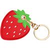 AXFEE Airtags Portachiavi in PU Pelle, Porta Air Tag per GSP Apple | Airtag Cover per Chiavi Zaini e Animale, Portatile, Anti-graffio, Mantiene un Segnale Forte- Fragola