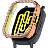 Generic Custodia protettiva per Redmi Watch 5 Lite, in policarbonato rigido, per donne e ragazze, senza pellicola (oro rosa)