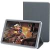 Qiawum Compatibile con Chuwi Hipad MAX - Custodia a portafoglio in pelle sintetica con funzione di accensione e spegnimento automatico, custodia protettiva rigida posteriore rigida in pelle sintetica