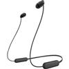 Amazon Renewed Sony WI-C100 - Cuffie auricolari Bluetooth wireless con microfono integrato, nero (Rifatti)