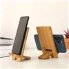 Generic Supporto universale per telefono in bambù naturale, supporto da scrivania in legno ecologico, supporto portatile per smartphone compatibile con tutti i dispositivi mobili per scrivania, comodino e