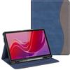 FINTIE Custodia Compatibile con Lenovo Tab M11 (TB330) 11 Pollici 2024 | con Portapenne - Multi-angli Leggero Morbida TPU Cove, Auto Sonno/Sveglia, Indigo/Marrone