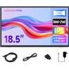 Waveshare Luck-fox 18.5inch 4K Portable Monitor With Stand, 3840 x 2160, 60Hz Refresh Rate, 178° Viewing Angle, IPS Screen, Full-Featured Type-C Interface, No Touch