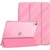 FINTIE Cover Custodia per iPad (A16) 11ª/10ª Gen 11/10.9, Rosa rossa | Cover Tri-Fold Sottile e Leggera con Retro Semi-Trasparente, Supporto Stabile, Funzione Auto Sveglia/Sonno, Anti-Impronta