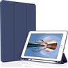 Figair ir Custodia per iPad Air 3 / Pro 10,5 pollici, retro in morbido TPU, ultra sottile, leggera, intelligente, con supporto per penna per iPad Air 3a generazione/Pro 10,5, blu scuro