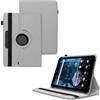 World biz Custodia universale per tablet da 8 pollici, in pelle PU, con supporto girevole a 360°, adatta per tutti i tablet Android Samsung, Lenovo, Acer, Huawei, Sony, iPad, Toshiba da 8 (grigio)