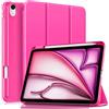 MoKo Custodia Sottile per iPad Air 11, iPad Air 5a/4a Gen, Rosa Persiano | Con Soporte de Lápiz, per iPad Air M4/M3/M2 Custodia, Cubierta Trasera Rígida de PC, Trifold, Auto Sveglia/Sonno