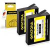 PATONA 2X Batteria per Insta 360 1150mAh 4.4Wh 3.8V Li-ion | Batteria per Insta360 One X Action Cam, 100% identica all'originale, con protezione da sovraccarica e cortocircuito