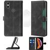 Aroepurt Flip Cover Compatibile con Xiaomi Mi Mix 3 5g Custodia Case Cover + Morbido Pellicola Protettiva [Funzione Staffa] CM-Hei