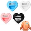 lasuroa 4pz Supporto in Silicone per Airtag, 4,5x4,1cm Custodie per Localizzatore GPS a Forma di Cuore con Spilla Nascosto All'Interno di Vestiti per Bambini Anziani(Nero, Blu, Rosa, Bianco)