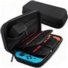 Generic Custodia da trasporto compatibile con interruttore/interruttore OLED, custodia protettiva rigida da viaggio con 20 cartucce di gioco, custodia portatile per console switch e accessori, nero