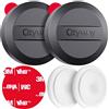 CITYWAY [2 Pezzi] Supporto Impermeabile IPX8 Airtag, Custodia Con Adesivo Ultra, Supporto per Bicicletta, Portafoglio, TV, Telecomando, Drone, Fotocamera, Bagagli Nascosti (Nero)