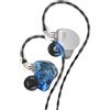 YINYOO KBEAR, Auricolari in-ear con cavo flash, auricolari da gaming , con spina da 3,5 mm, monitor ibridi 1DD 1BA, auricolari IEM con cavo anti-groviglio, per laptop, PC, computer (senza microfono,