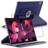 ebestStar - Cover per iPad 10.9 (2022) Apple, Custodia Protezione Rotazione 360, Pelle PU, Blu scuro + Vetro Temperato