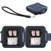 JJC Custodia Sottile e Portatile per 4 Schede SD e 8 Micro SD TF, Blu | Porta schede SD Sottile da 16,4 mm, Involucro in ABS Resistente all'acqua, Rivestimento Interno in Schiuma EVA Antiurto