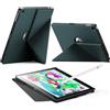 INFILAND Custodia per iPad 6a/5a generazione (2018/2017), iPad Air 2/1 (9,7 pollici), custodia protettiva sottile con magnetico, con portapenne, accensione e spegnimento (Verde Notte)