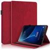 Succtop Custodia Galaxy Tab A6 Cover di Pelle PU Funzione Custodia Slot per Card Portafoglio con Coperchio per Penna Cover Tablet per Samsung Galaxy Tab A 2016 10.1 Pollici SM-T580/SM-T585 Rosso