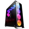 Alantik CTesports Orion - Case Gaming Full-Tower con 4 Pannelli in Vetro Temperato, Spazio per 12 Ventole da 120mm