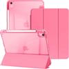 YeaQuelior Custodia per iPad (A16) 11a/10a Gen (2025/2022), Rosso anguria | Retro Rigido in PC Traslucido con Porta-Matita, Sospensione/Risveglio Automatico