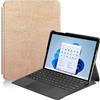 Kepuch Custer Cover per Surface Go 4 2023, Go 3 2021, Go 2 2020, Go 2018,PU-Pelle Case Custodia - Rosso Oro