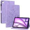 Rosbtib Custodia Cover per iPad Air 13 (M3/M2 2025/2024) / iPad Pro 12.9 (2022/2021/2020), Slim Fit Folio Pieghevole Cover Protettiva con Slot per schede Chiusura Magnetica, Gigli porpora