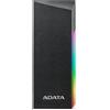 ADATA SSD EC700G M.2 PCIe/NVMe/SATA con illuminazione RGB USB 3.2 Gen2 Type-C (10 Gbps), cavi da USB-C a C e da USB-C ad A, compatibile con PCIe 2280/2242/2230