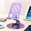 Generic Supporto per telefono cellulare girevole a 360 gradi regolabile pieghevole supporto per telefono da tavolo compatibile con iPhone 16 15 14 13 Pro Samsung da 4,7 a 8 pollici grigio