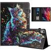 Rostsant Custodia Lenovo Tab M11 Plus/Lenovo Tab K11 Plus Cover Libro Stand Funzione Slot per Carte Libro Cover Tablet Protettiva per Lenovo Tab M11 Plus/Tab K11 Plus 11.45 Pollici Nota musicale gatto