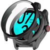 Generic Custodia rigida con pellicola protettiva compatibile con TicWatch Pro 5 Enduro, protezione completa antigraffio per smartwatch TicWatch Pro 5 Enduro (nero)