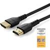 StarTech Cavo HDMI Premium Sottile 2m, 4K 60Hz, HDR10, Nero (RHDMM2MP) | Rinforzato in Fibra Aramidica, Guaina in TPE, Connettori M/M, Alta Velocita