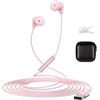 ACANDYA Cuffie USB con Microfono per PC Laptop, rosa | Gaming Cuffie con Filo Stereo Hifi Semi in Ear con Controller Volume per Portatile/Mac/Chrome/Ps5/Skype/Zoom