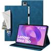 Auslbin Custodia per Lenovo Idea Tab 11 2025 TB-336ZU/TB-336FU, Cover in Pelle Poliestere Adatta per Lenovo Idea Tab 11 2025 Stile Cuoio Classico con Funzione Supporto, Blu