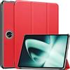 Kepuch Custer Cover per Oppo Pad 2/Oppo Pad 3, Oneplus Pad 11.6,PU Pelle Case Custodia - Rosso