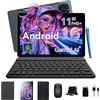 Zenva Tablet 11 Pollici con Tastiera, Android 16, 24GB RAM, 128GB, WiFi | FHD+ IPS | Widevine L1: streaming HD | 8000 mAh | Mouse, penna e custodia inclusi | Garanzia 4 anni dopo la registrazione