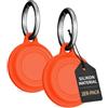 daunke - Confezione da 2 custodie in silicone per tracker Motorola Moto Tag, protezione completa (adatta per anziani, animali domestici, zaini, bagagli, bambini, chiavi), antigraffio, arancione
