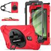 BRAECN Custodia per Galaxy Tab Active 5/Active 3 8 Pollici Antiurto Robusto | Cover con Integrato Pellicola Prottetiva, Supporto Girevole a 360° e Cinturino a Mano, Portapenne, Tracolla Portatile, Blu