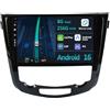 KeiDilie 10.1 [8G+256G] IPS Android 16 Autoradio per Nissan X-Trail Qashqai j11 Rouge 2014-2018-Integrato Wireless CarPlay | Android Auto | DSP | GPS | Bluetooth 5.0 | 360 Camera| Mirror Link