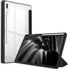 FINTIE Custodia per Samsung Galaxy Tab S8 Plus/S7 FE/S7 Plus 12.4 Pollici | con S Pen Portapenne, Antiurto Sottile Custodia Posteriore Trasparente Cover con Auto Sonno/Sveglia, Nero