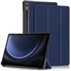 Yiernuo Custodia per Samsung Galaxy Tab S9 FE 10.9 Pollici/Tab S9 11 Pollici 2023 SM-X710/X716B/X718U/ X510/X516B Tablet,Ultra Sottile Cover con Funzione Supporto e Auto Sveglia/Sonno,Blu scuro