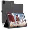 AKNICI Custodia Cover per WOREGOO M602-EEA Tablet 14 Pollici, Pelle PU Cover Custodia Protettiva con Cinghia di Sicurezza e Magnete e Funzione di Supporto